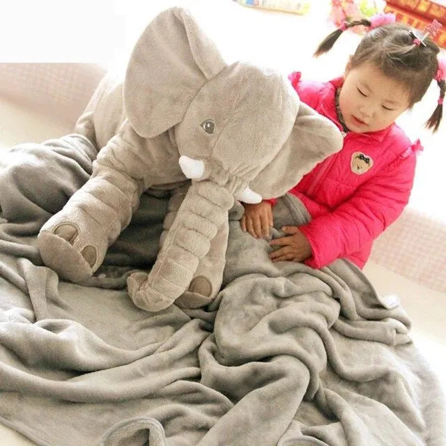 PELUCHE ELEFANTE CON COBIJA INTERNA 40cm 🐘 ¡Compra 2 y Obtén un 10% de Descuento!