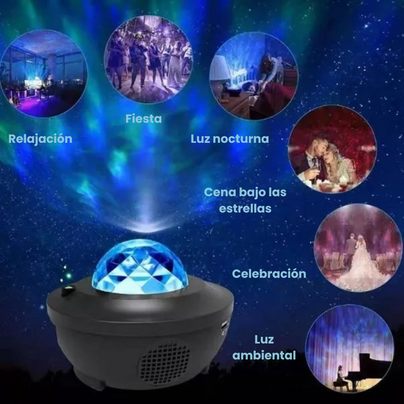 Proyector Parlante Bluetooth Galaxia 🌟 ¡Compra 2 y Obtén un 15% de Descuento!